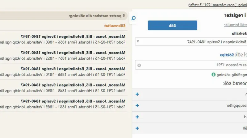 Vilka andra arkivmaterial kan hjälpa till att komplettera informationen från Censusregistret?